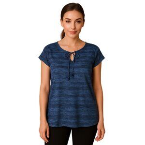 Calvin Klein Jeans Shirt Top Blouse Short Sleeve Blue Women's WOMAN'S MEDIUM